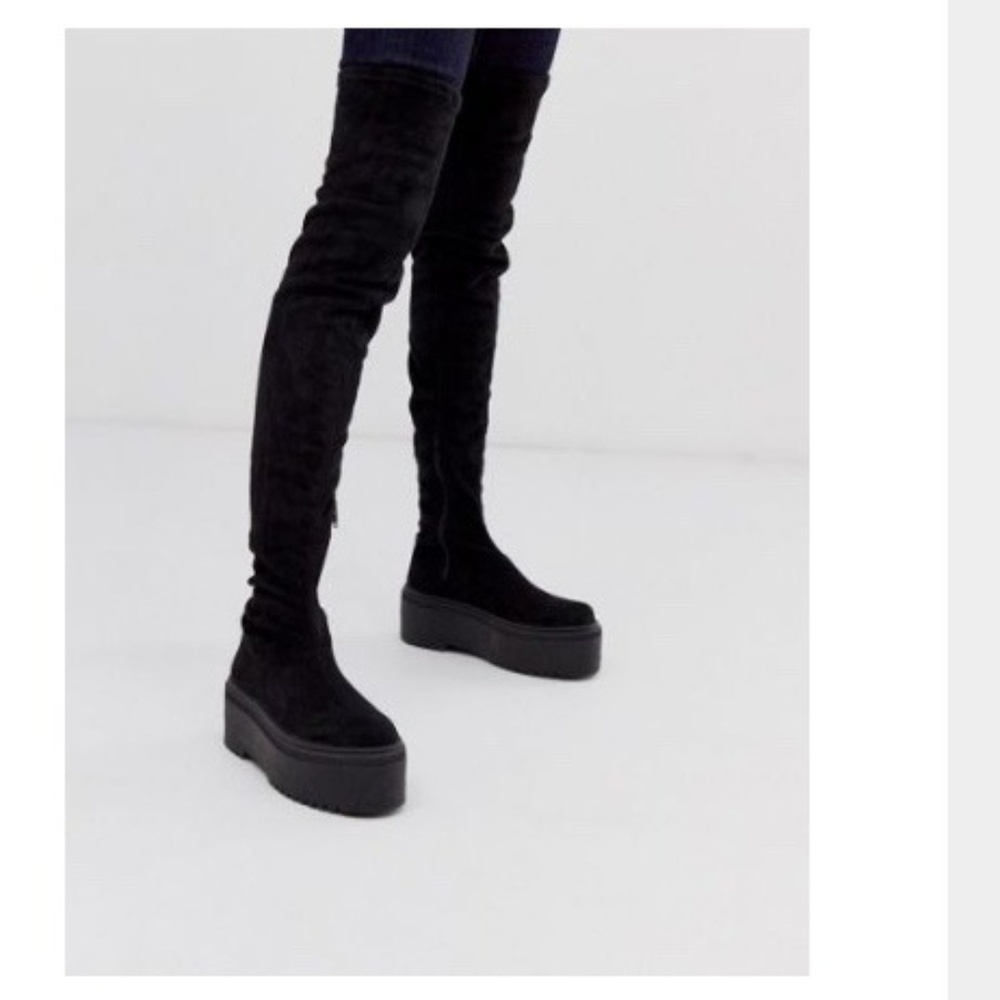 ASOS DESIGN katie chunky over the knee boots